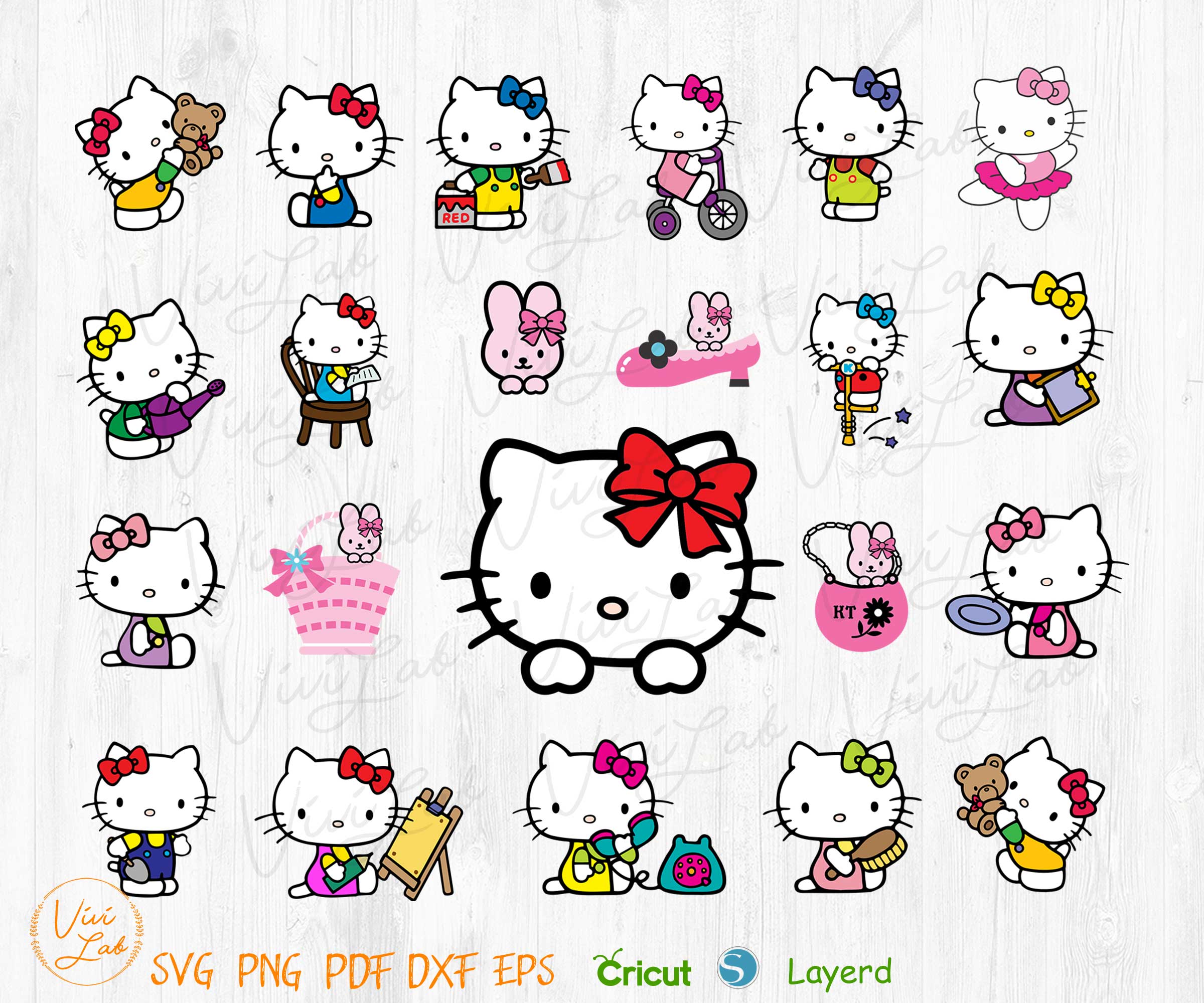 Hello Kitty clipart svg png vector