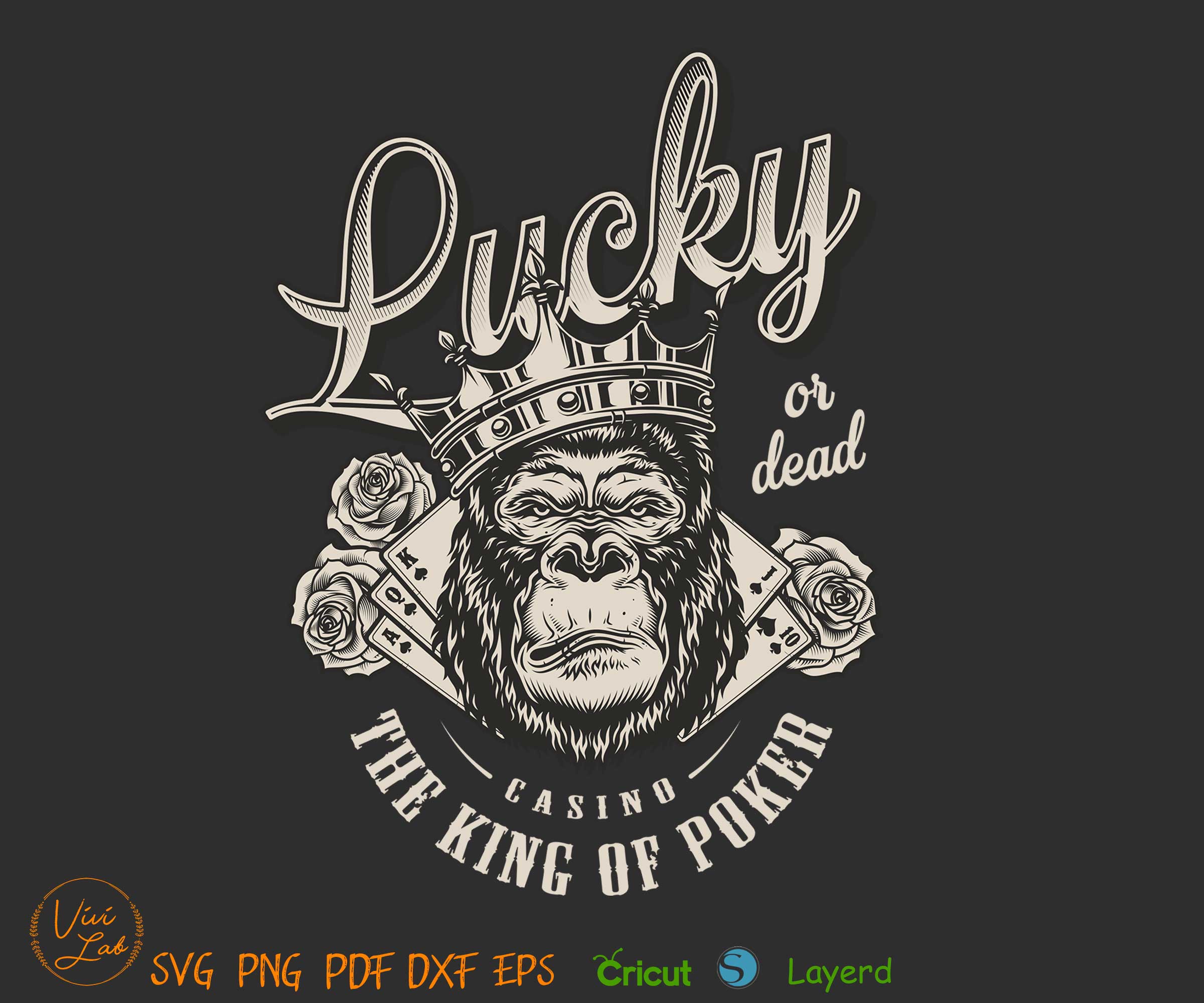 Lucky The King Of Poker svg