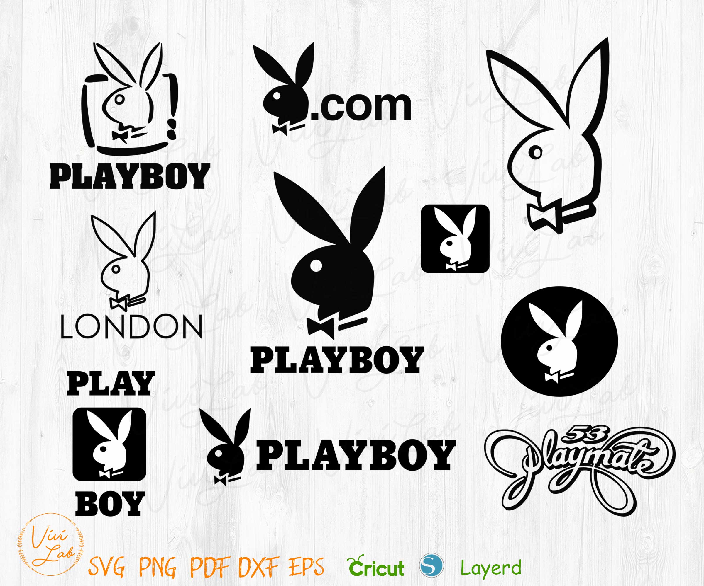 Playboy logo svg png vector clipart