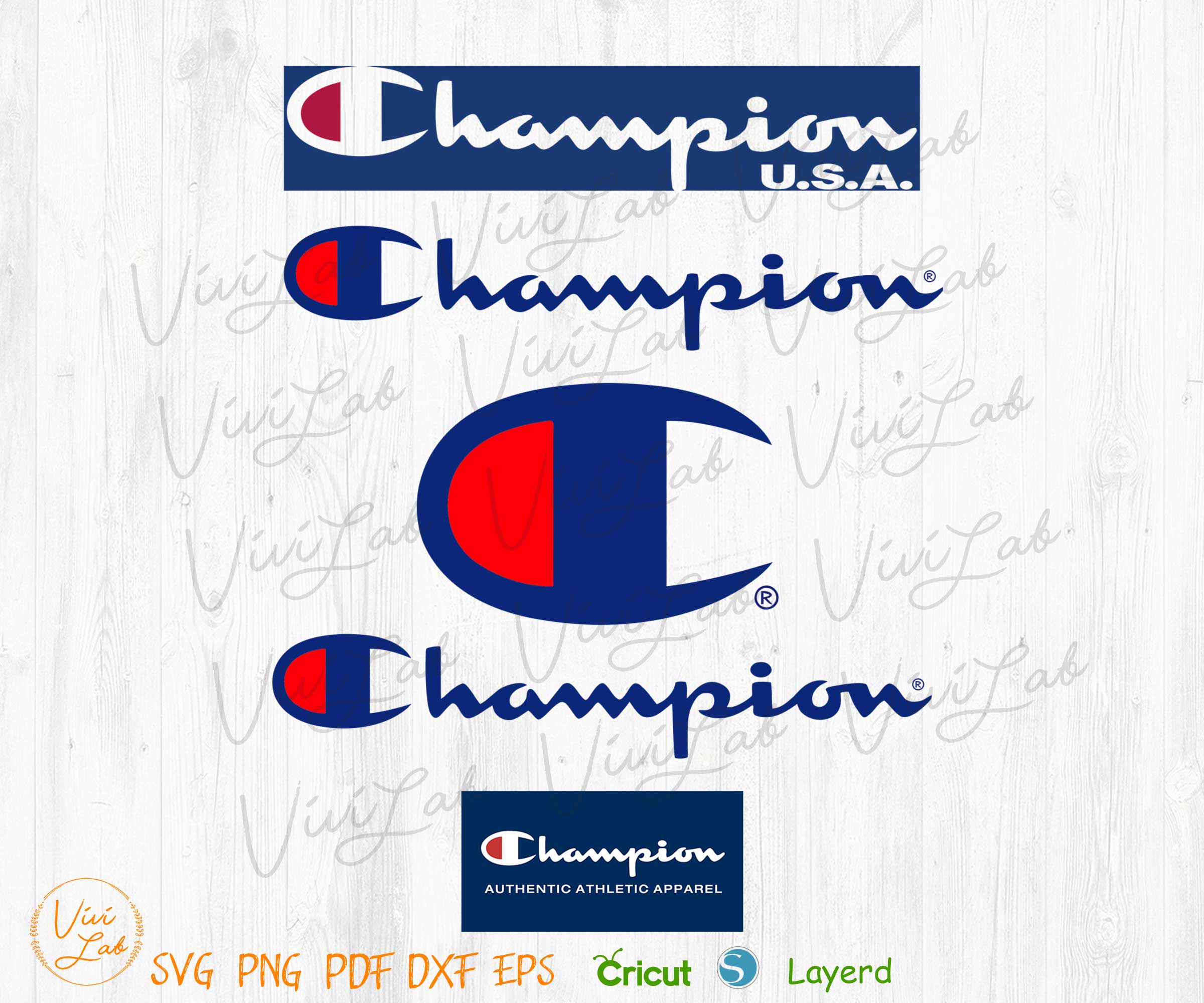Champion fashion brand logo svg png vector