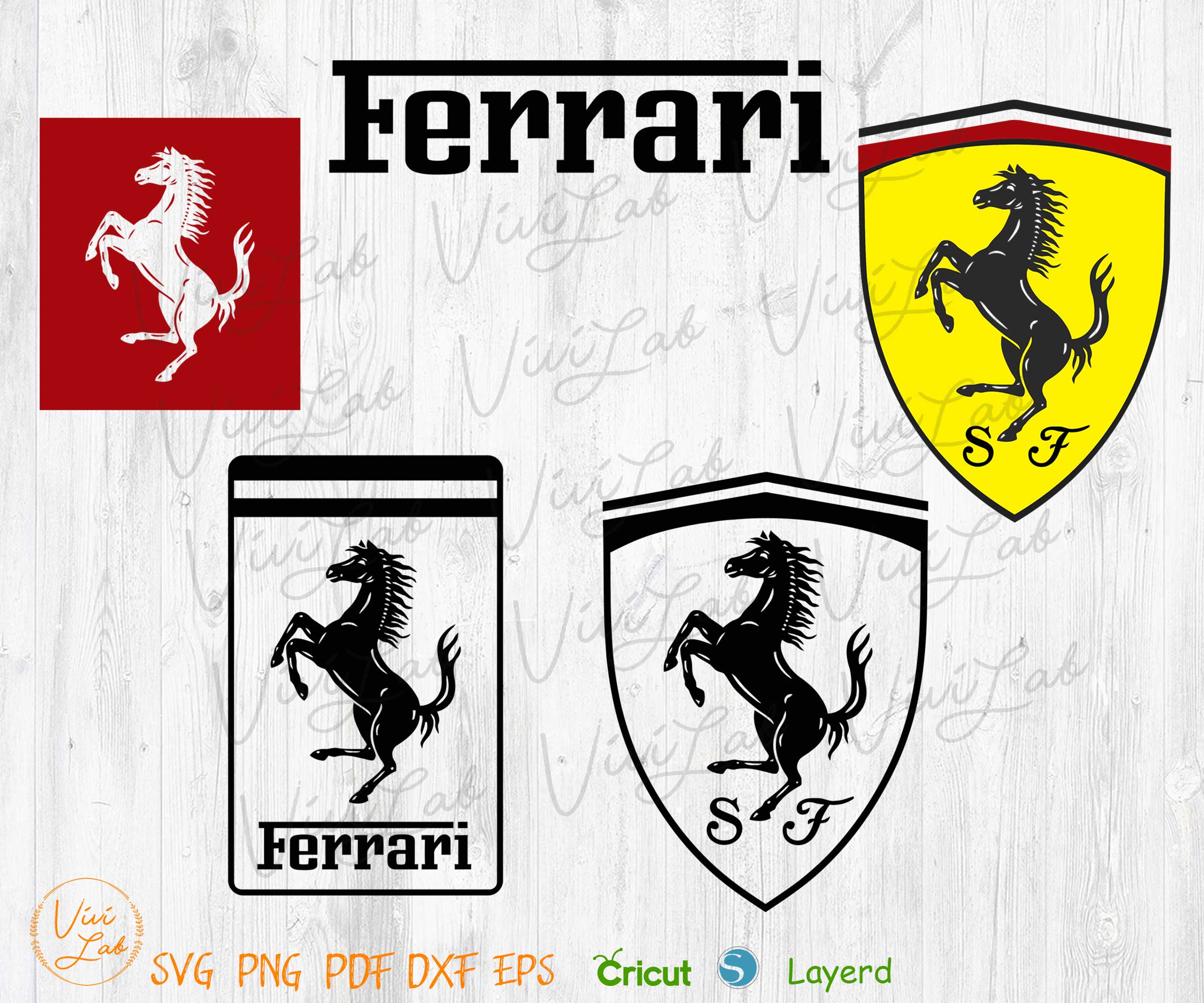 Ferrari logo svg png vector