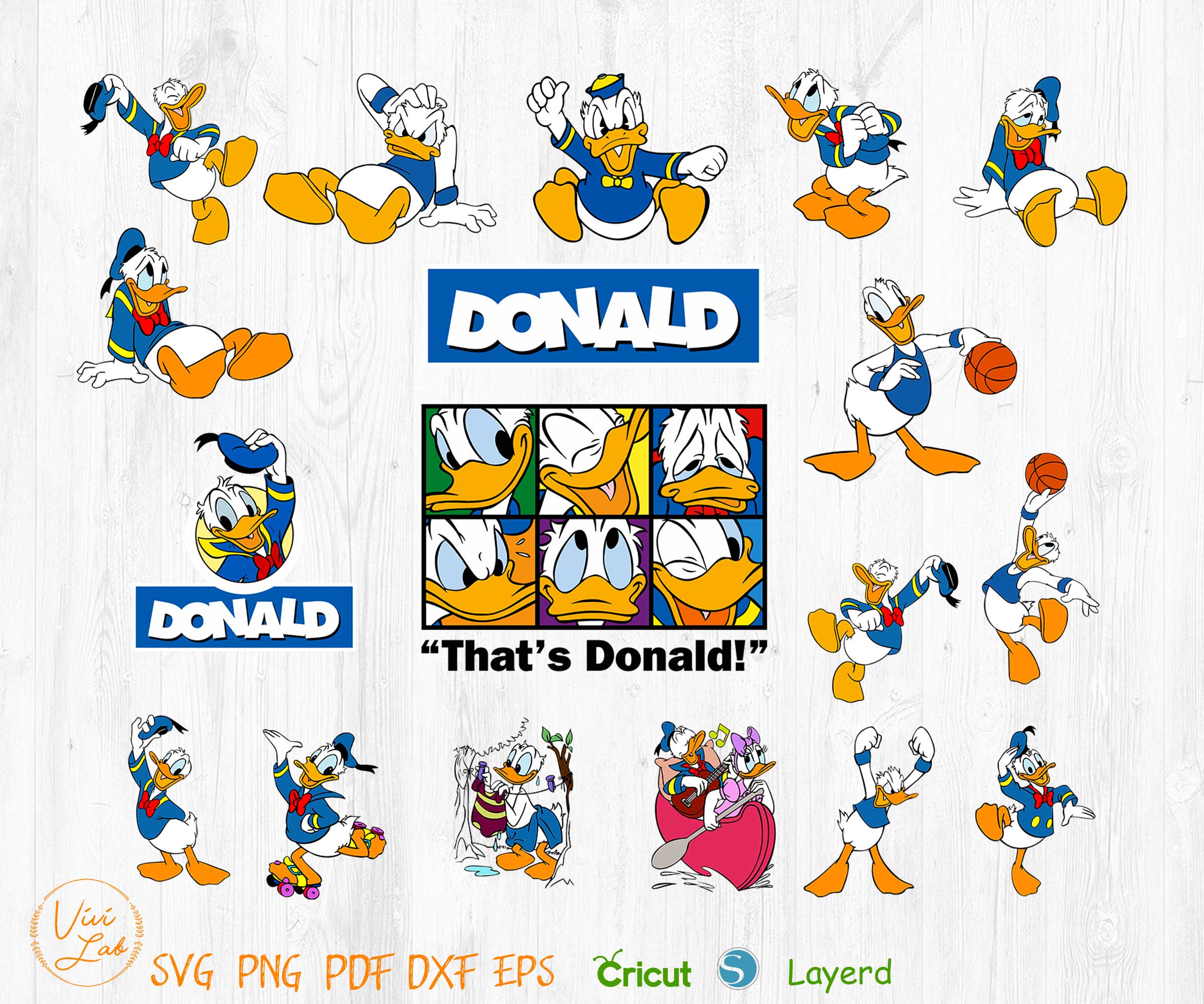 Donald Duck clipart svg png vector
