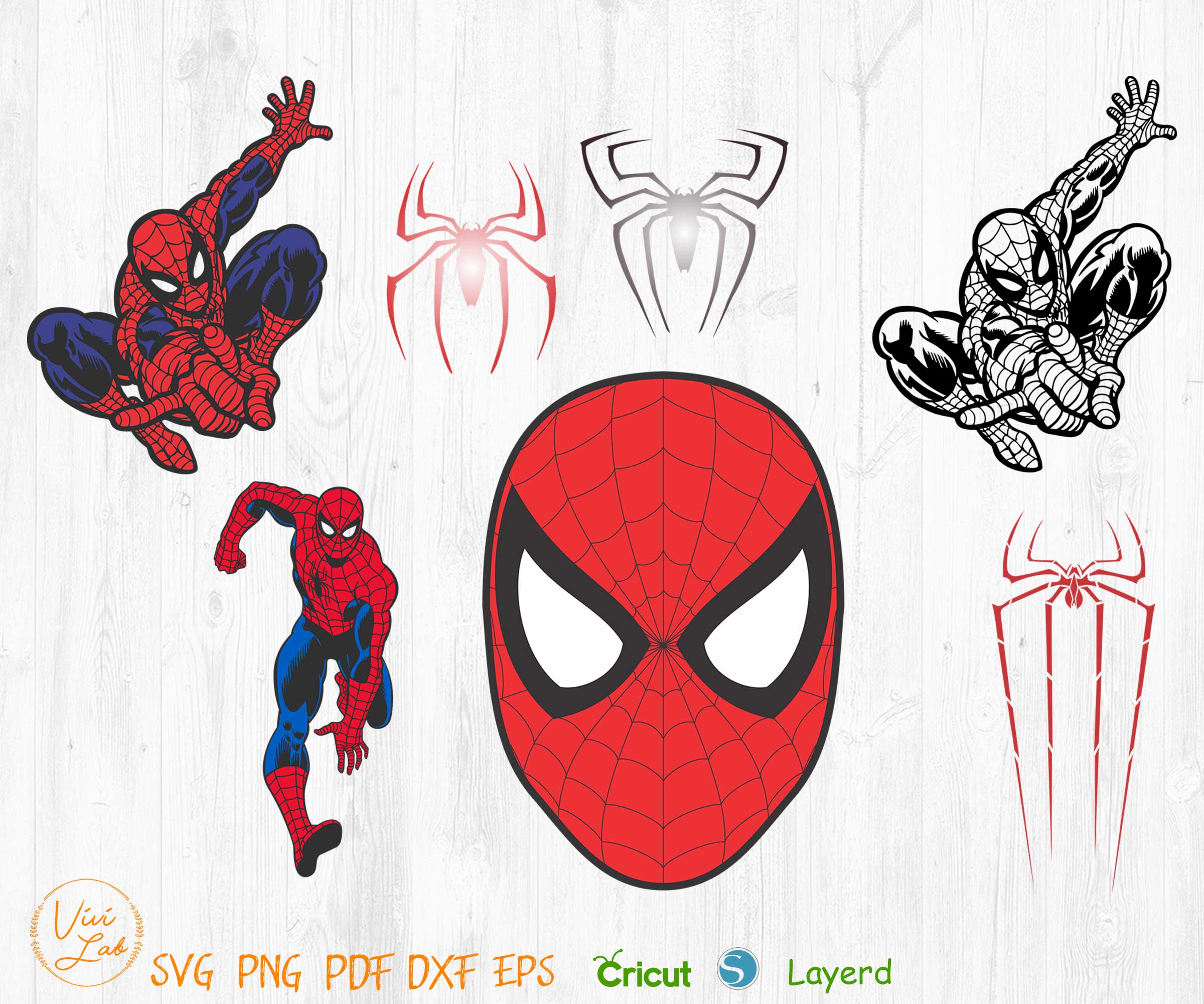 Spiderman clipart svg png vector