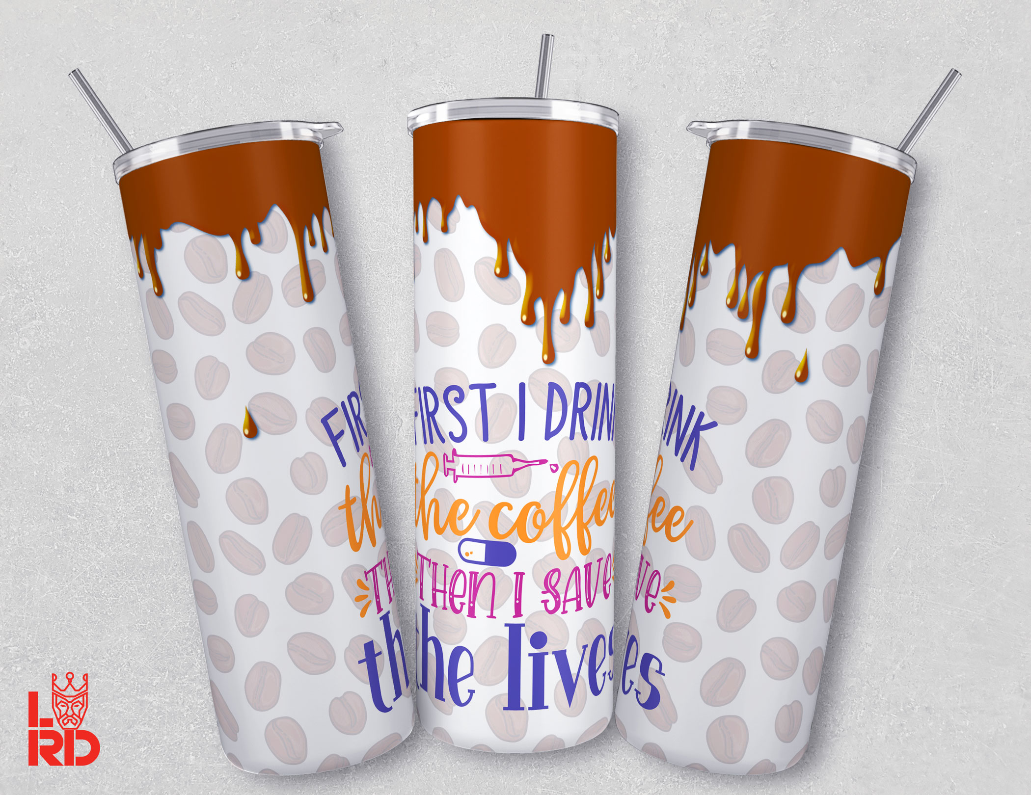 20 oz Skinny Tumbler Sublimation Designs, Coffee Tumbler, Coffee Lover, PNG