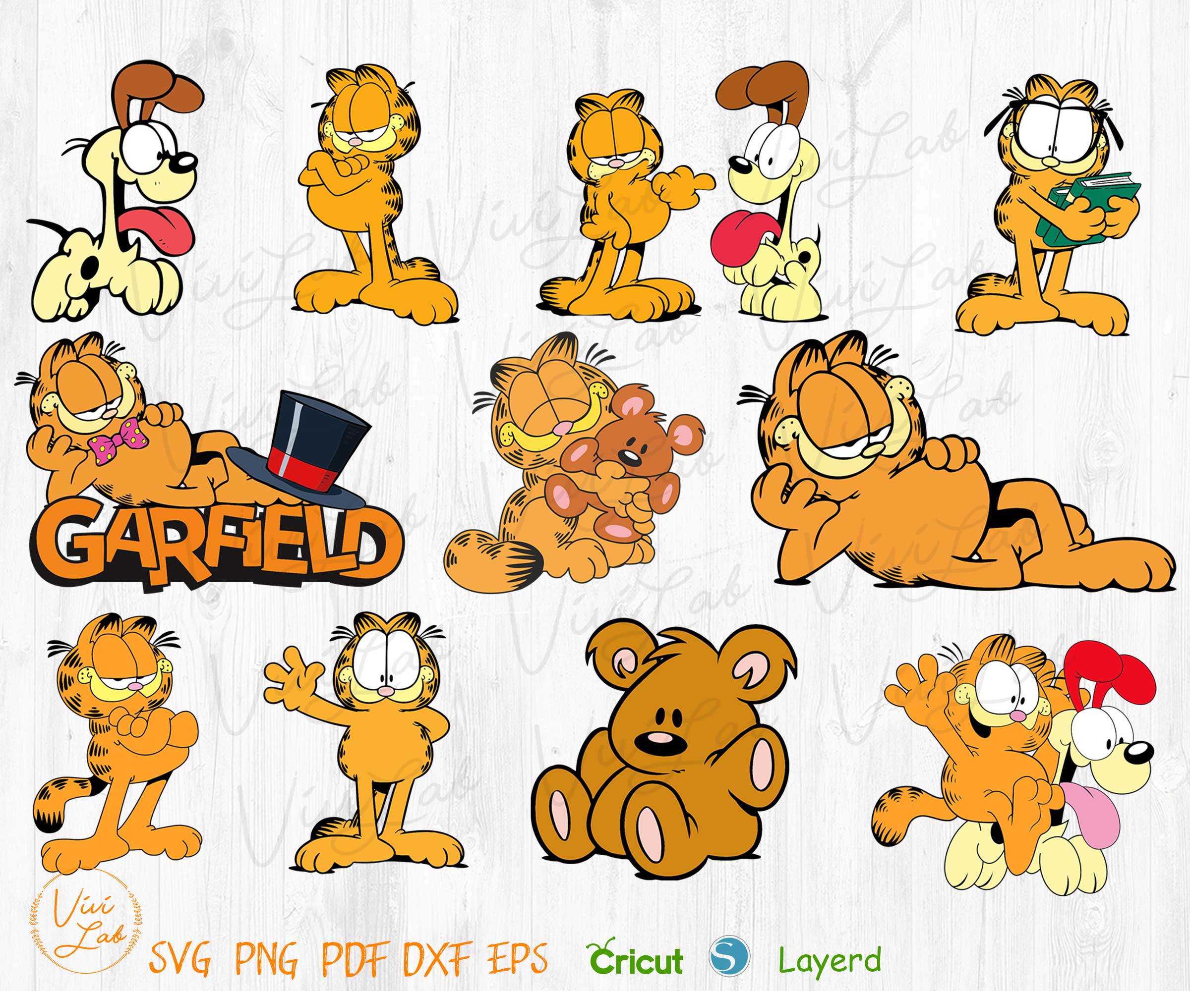 Garfield clipart svg png vector