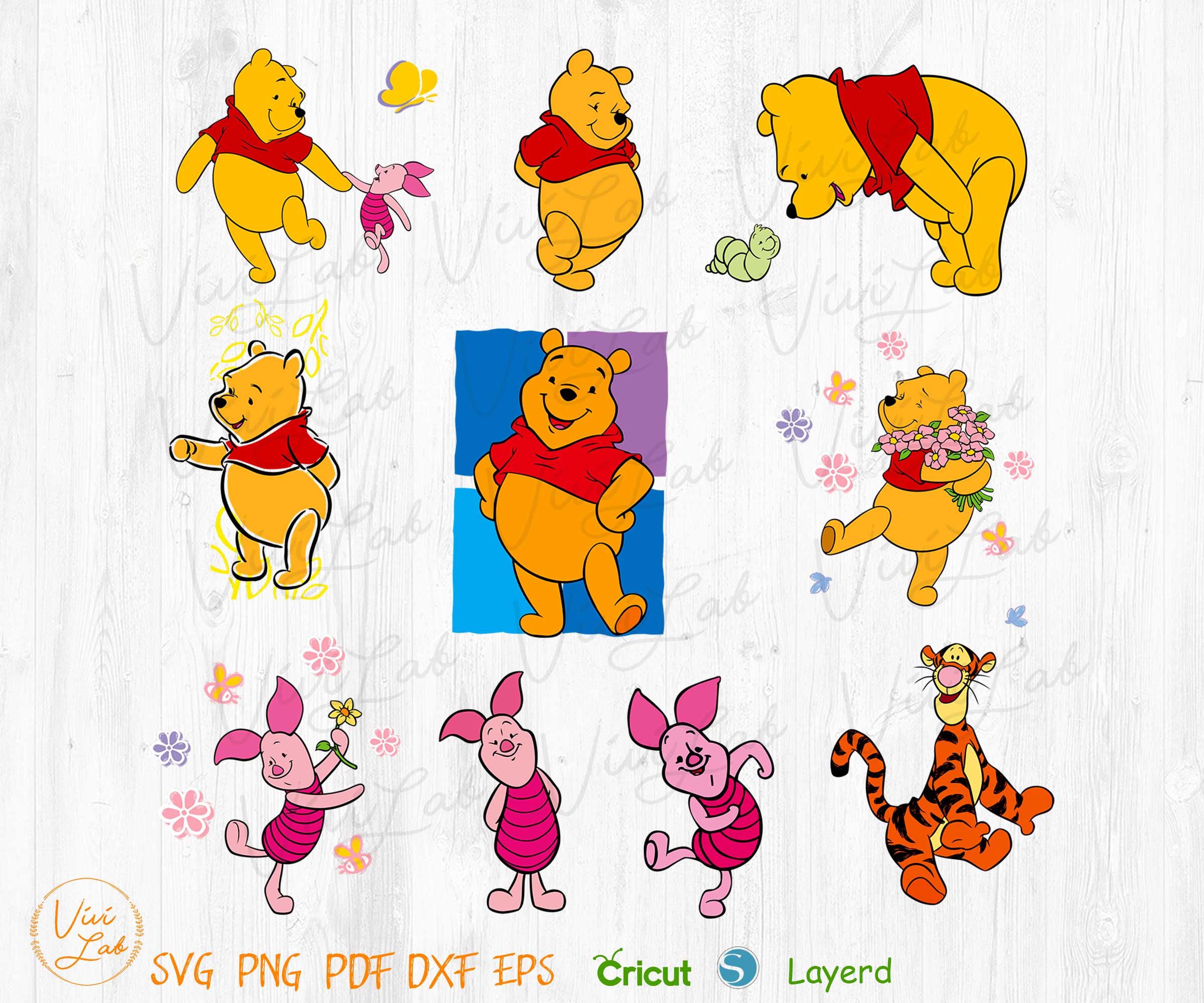 Winnie the Pooh clipart svg png vector