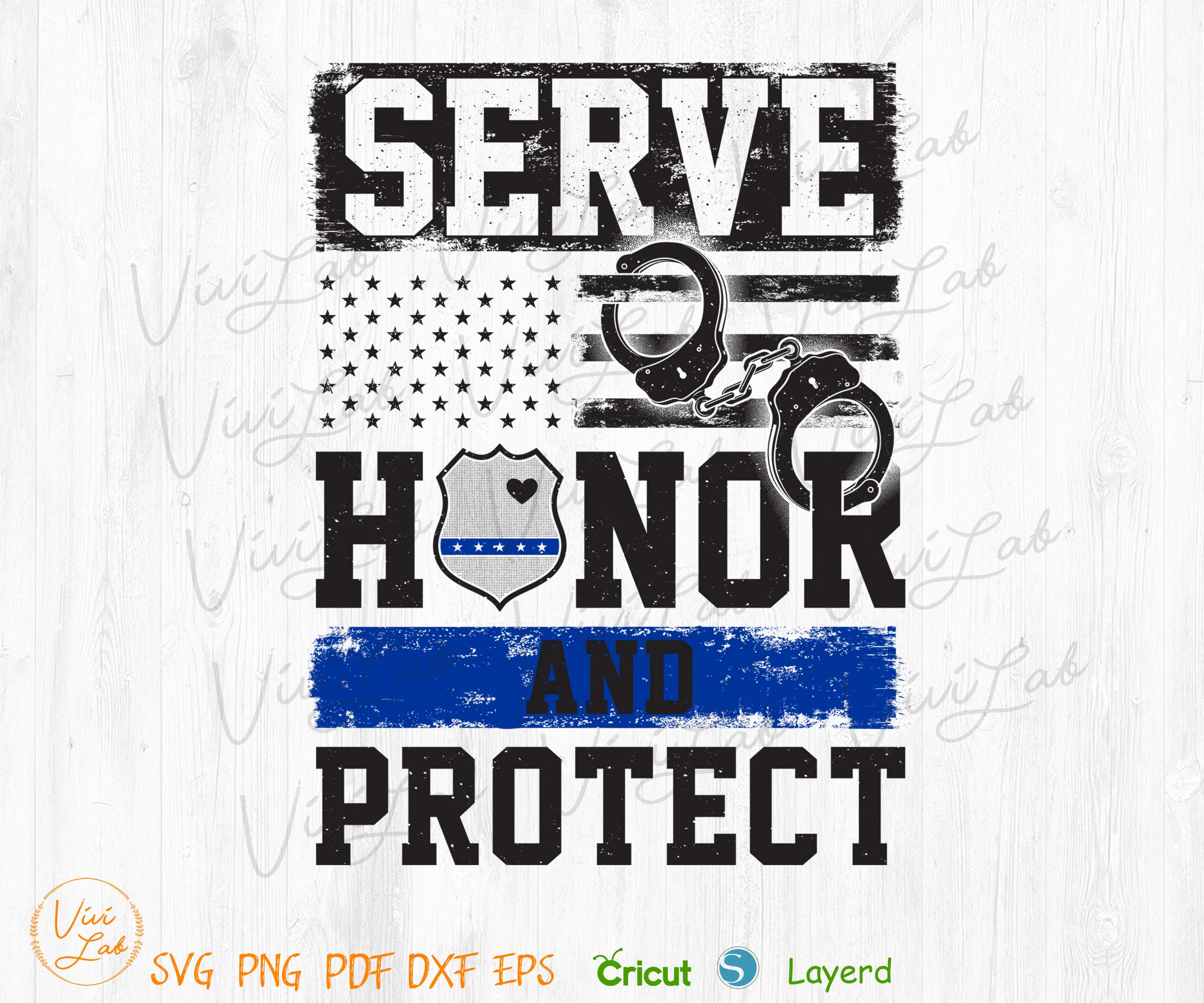 Serve Honor And Protect USA flag svg png vector