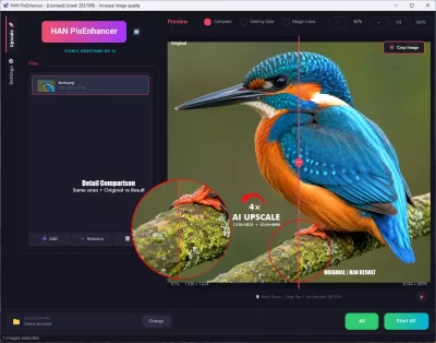 HAN PixEnhancer — AI Photo Enhancement Software for Windows (Upscale 2x 4x 8x + Color Grading)
